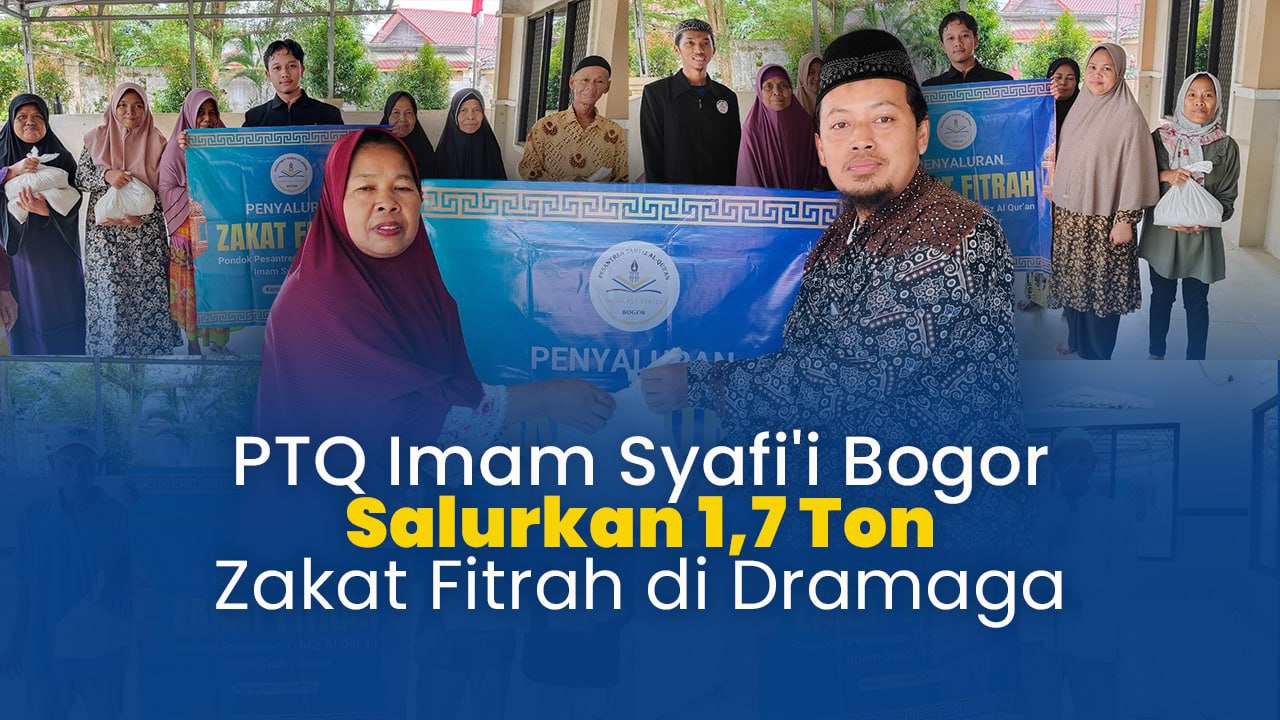 PTQ Imam Syafi’i Bogor Salurkan 1,7 Ton Zakat Fitrah di Dramaga